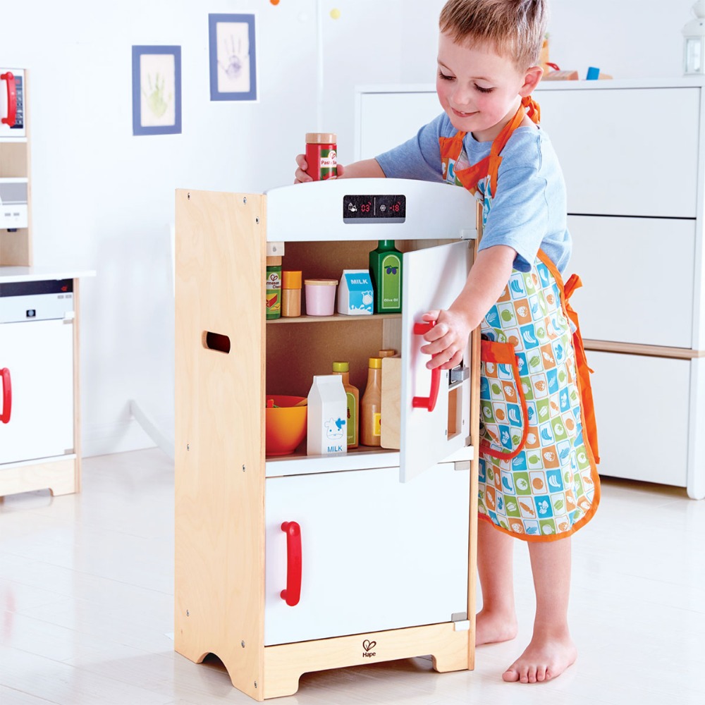 하페코리아,[하페-냉장고 틀] 원목 주방 소꿉놀이 모형 미니어처 교구 완구 장난감,하페